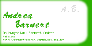 andrea barnert business card